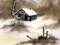Winter Kabine Bob Ross freihändig Landschaften